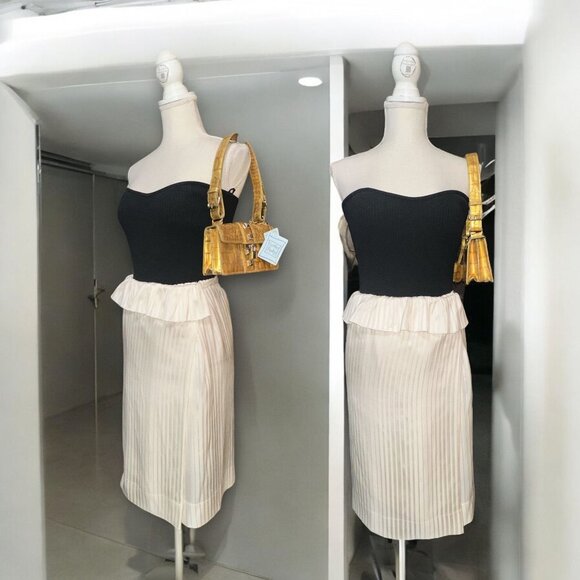 Cynthia Rowley Purse Gold Metallic Croc Embossed Leather Cocco Bello Mini Bag - Picture 2 of 11